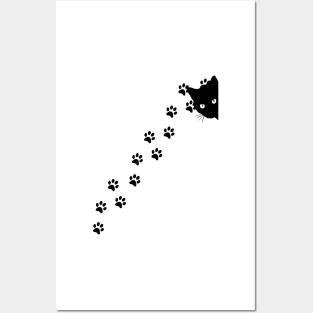 cat head paw Posters and Art